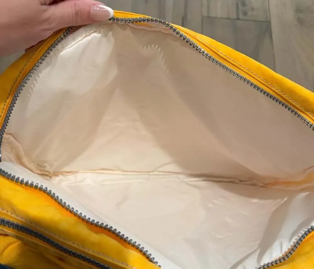 Kipling Bright Yellow Nylon Messenger Laptop Bag
